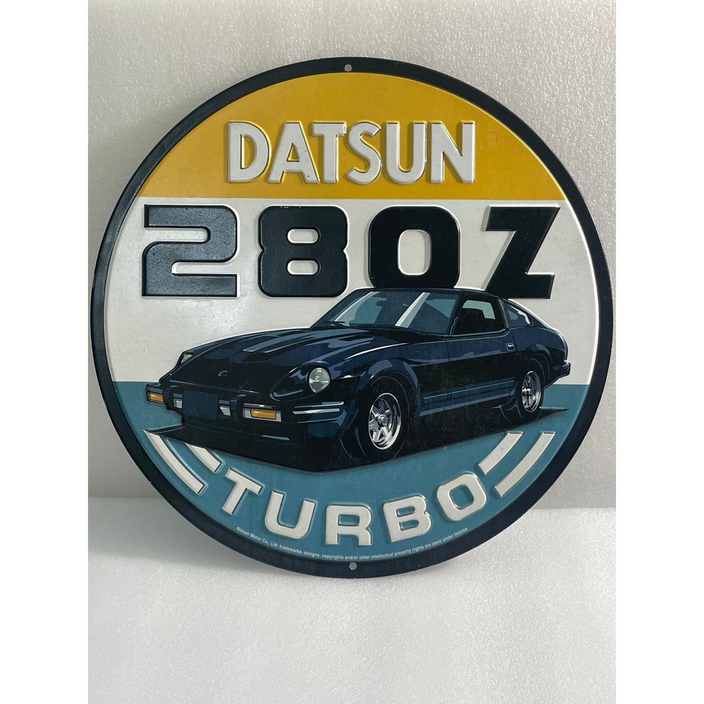 Open Road Brands Datsun 280Z Turbo Embossed Metal Tin Sign Nissan Licensed 12in